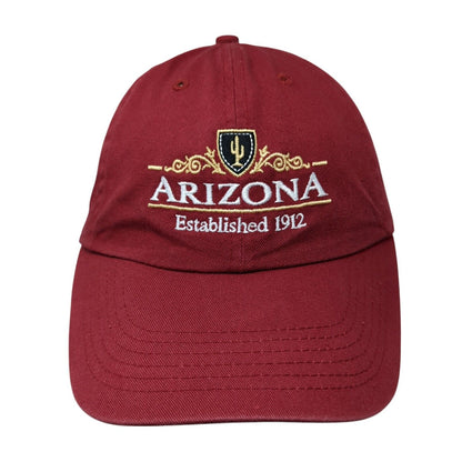 Arizona Established 1912 Slideback Hat Red OS Adjustable Embroidered Cotton