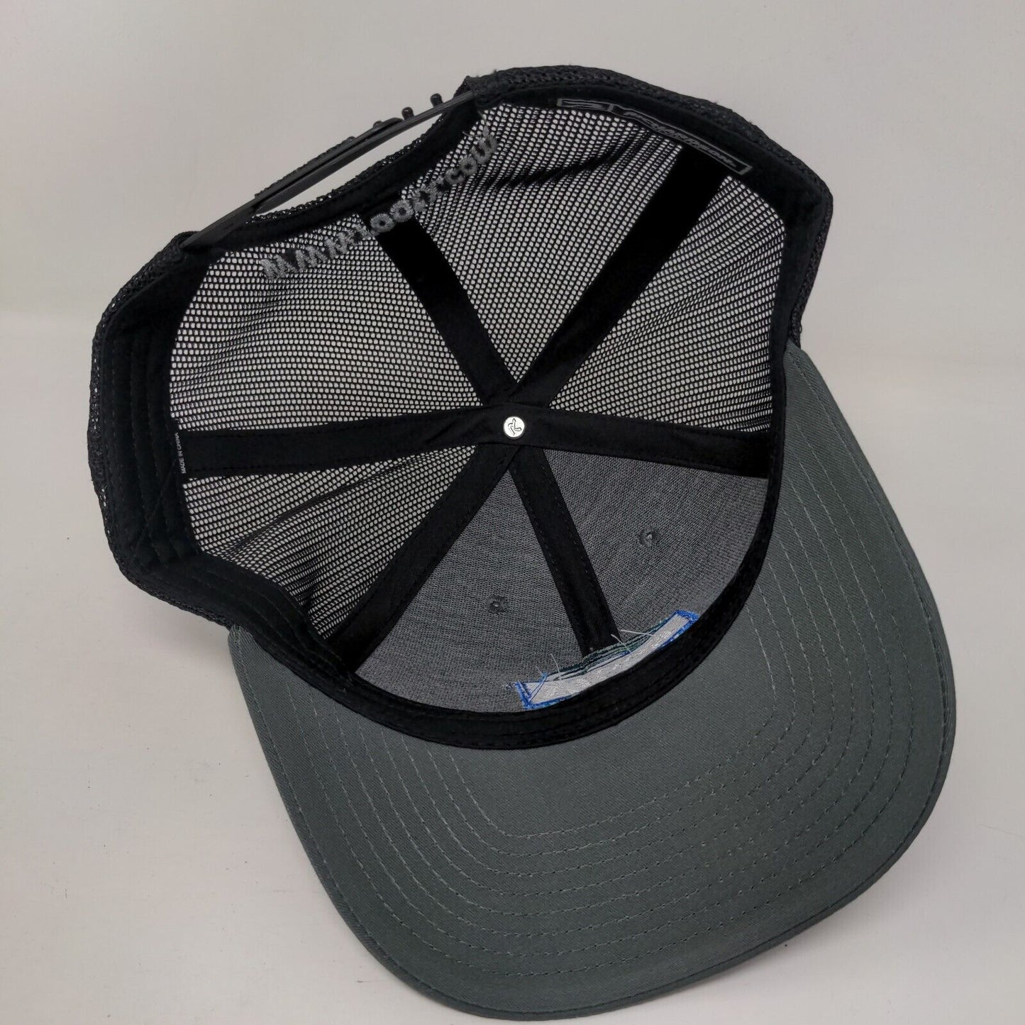ROOTX Snapback Trucker Hat Gray One Size Adjustable Mesh Back 6 Panel Richardson