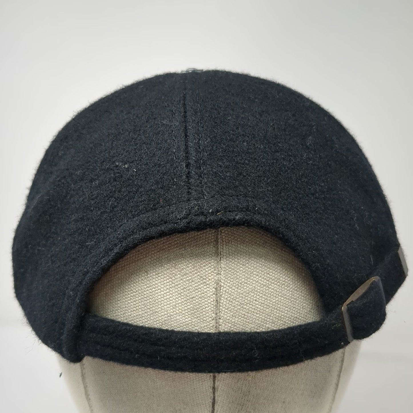 VV Baseball Cap Black OS Made USA Wool Blend Adjustable Slideback Hat Blank