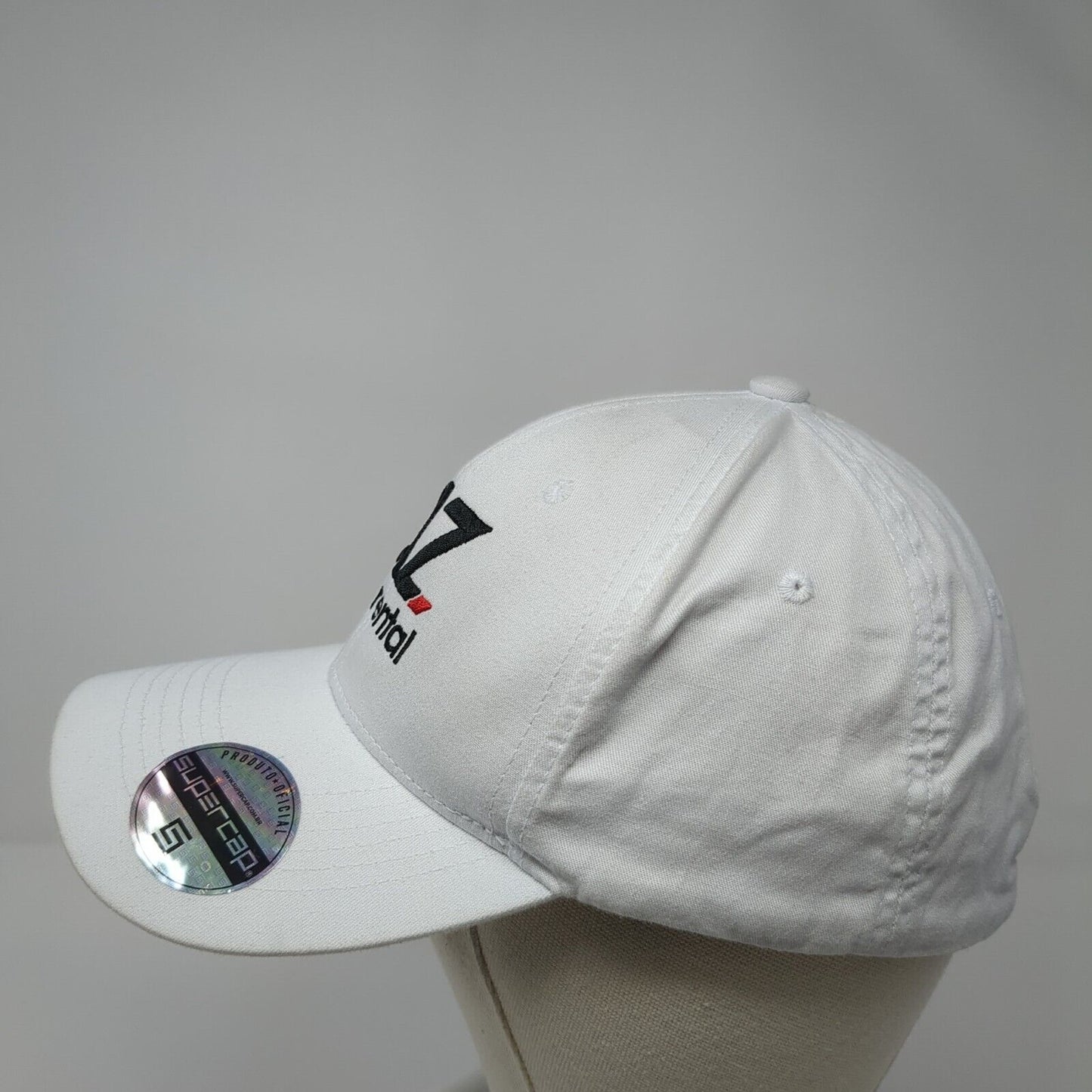 AZ Car Rental Slideback Baseball Cap White OS Adjustable Embroidered Super Cap