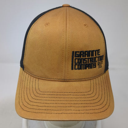 Richardson Trucker Hat Brown One Size Granite Construction Mesh Snapback 1922