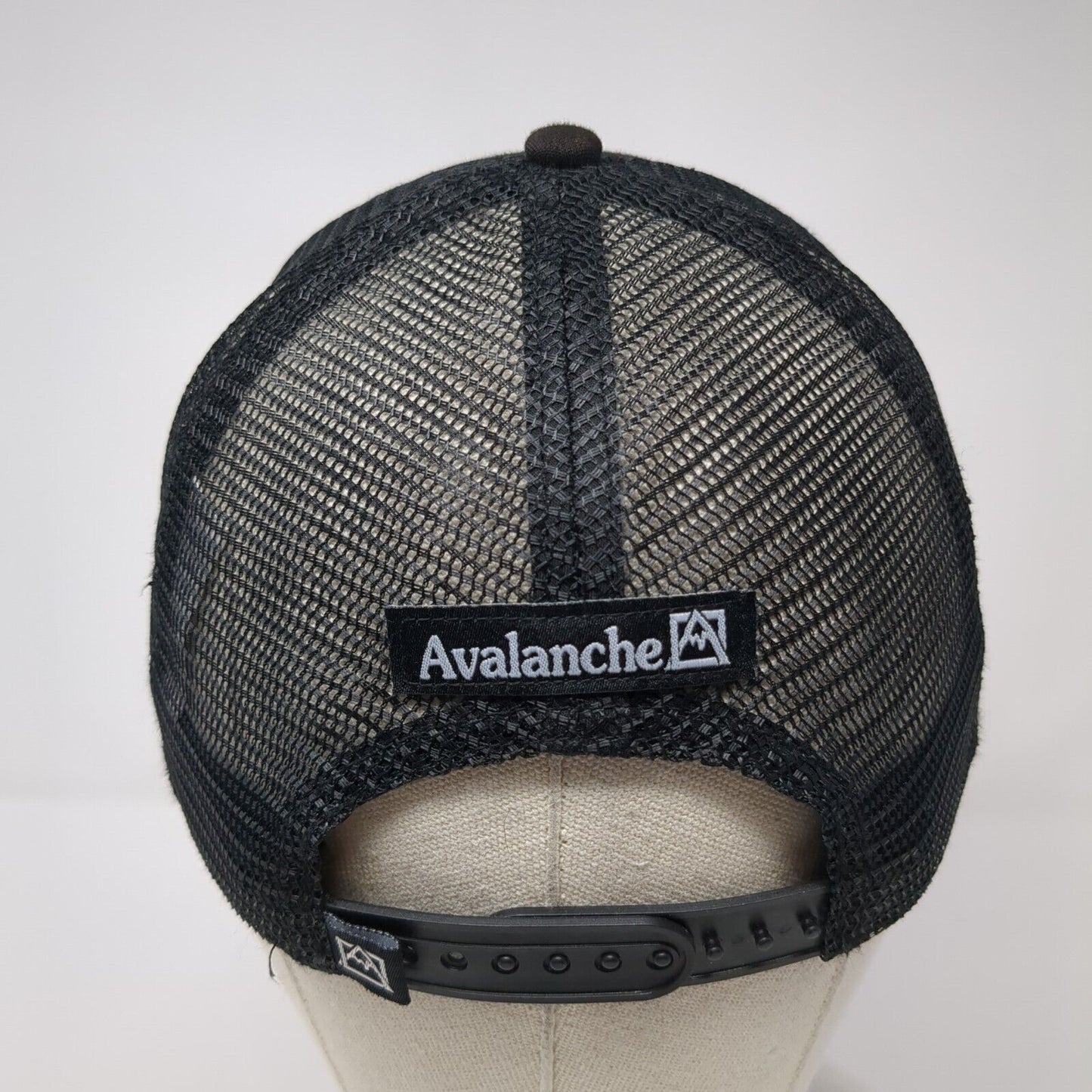 Avalanche Trail Supplies Snapback Trucker Hat Black One Size Mesh Back