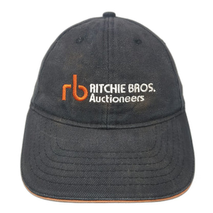Ritchie Bros Auctioneers Black Baseball Cap One Size Strapback Hat Embroidered
