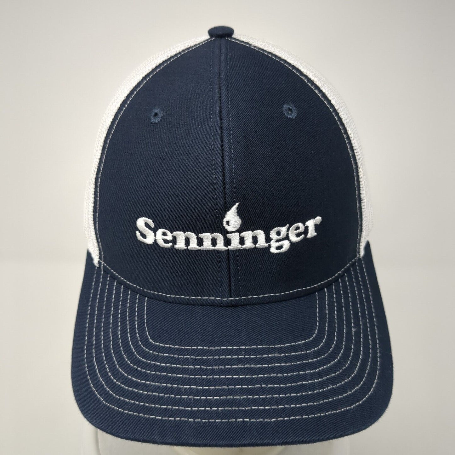Senninger Snapback Trucker Hat Blue One Size Adjustable Mesh Back Richardson