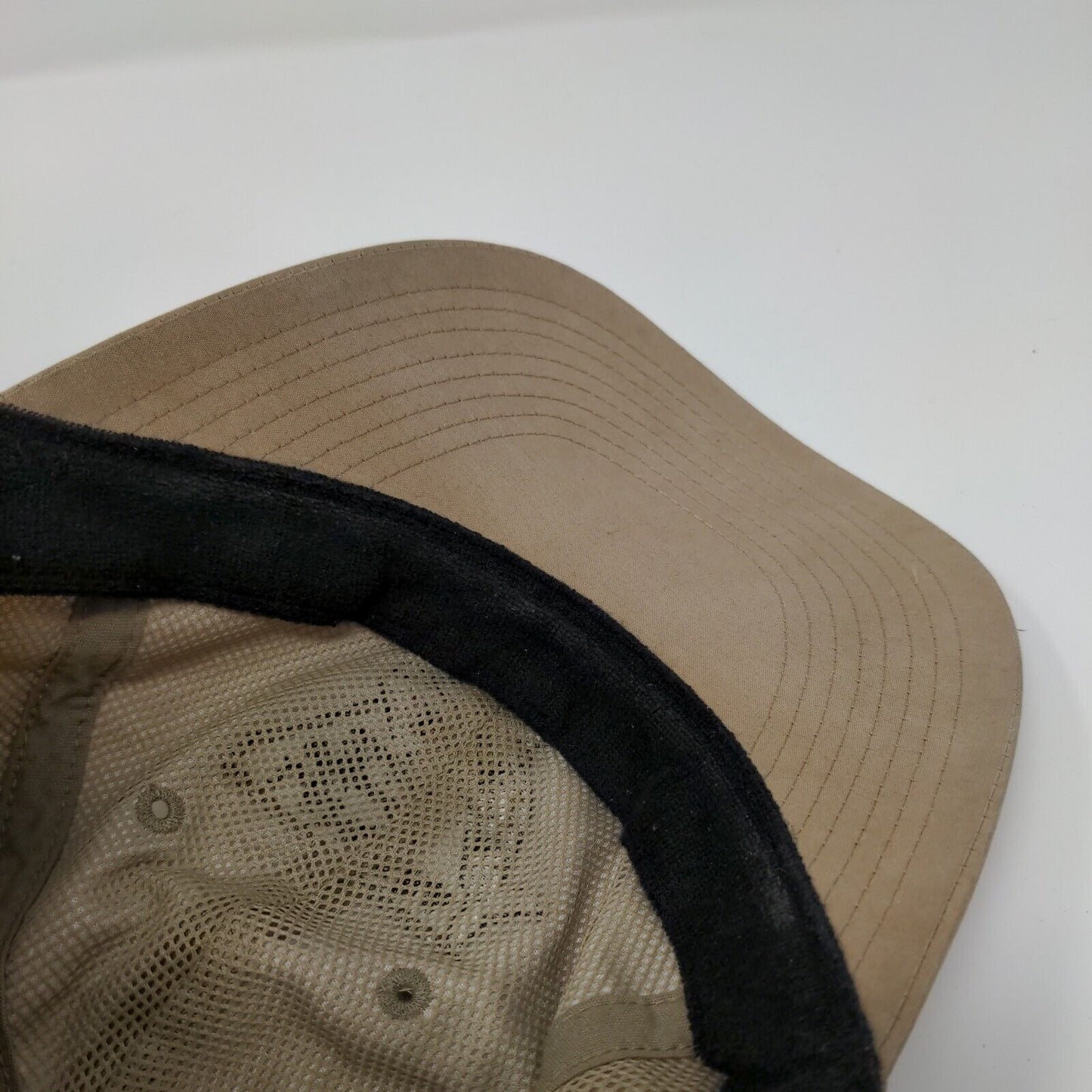 Langara Island Lodge Strapback Hat Tan One Size Adjustable Embroidered