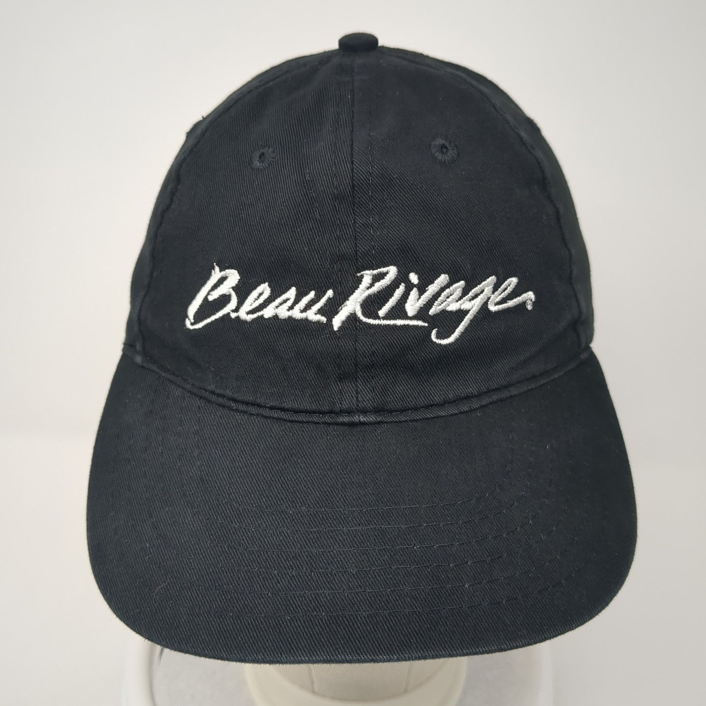 Beau Rivage Slideback Hat Black One Size Adjustable Embroidered Apollo
