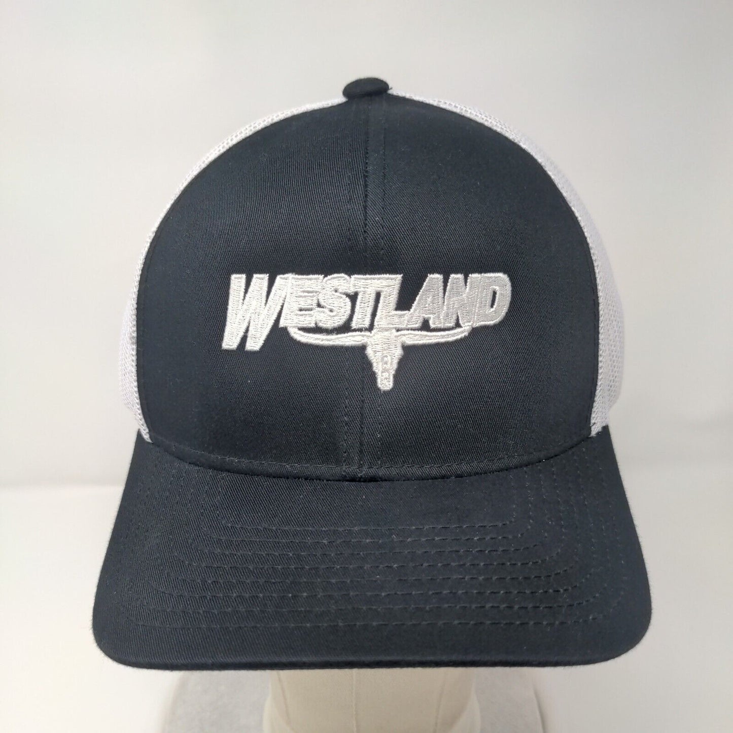 Westland Snapback Trucker Hat Black OS Adjustable Mesh Back Pacific Headwear