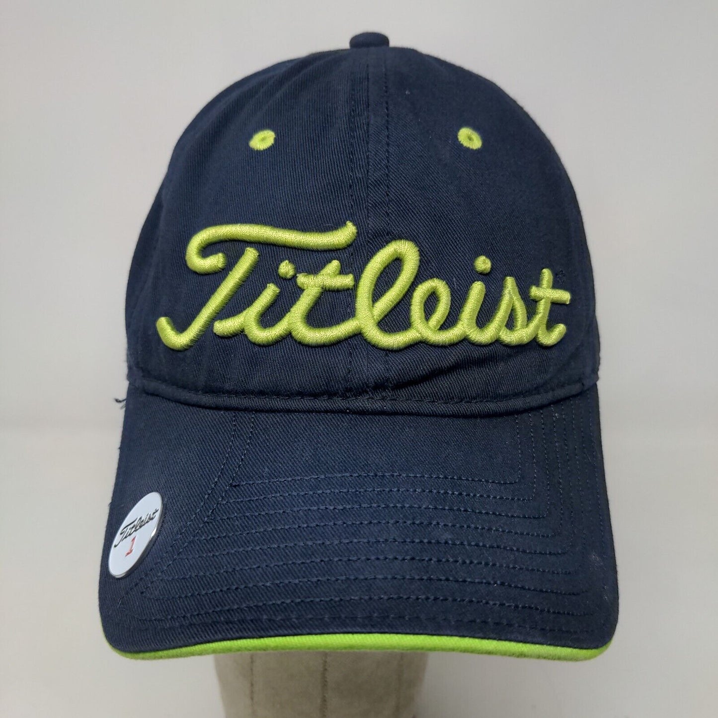 Titleist by New Era Men's Slideback Hat Blue Green Embroidered Big Logo Cotton