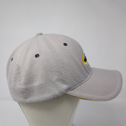 Quiksilver Fitted Hat Gray One Size Embroidered Logo Stretch 6 Panel