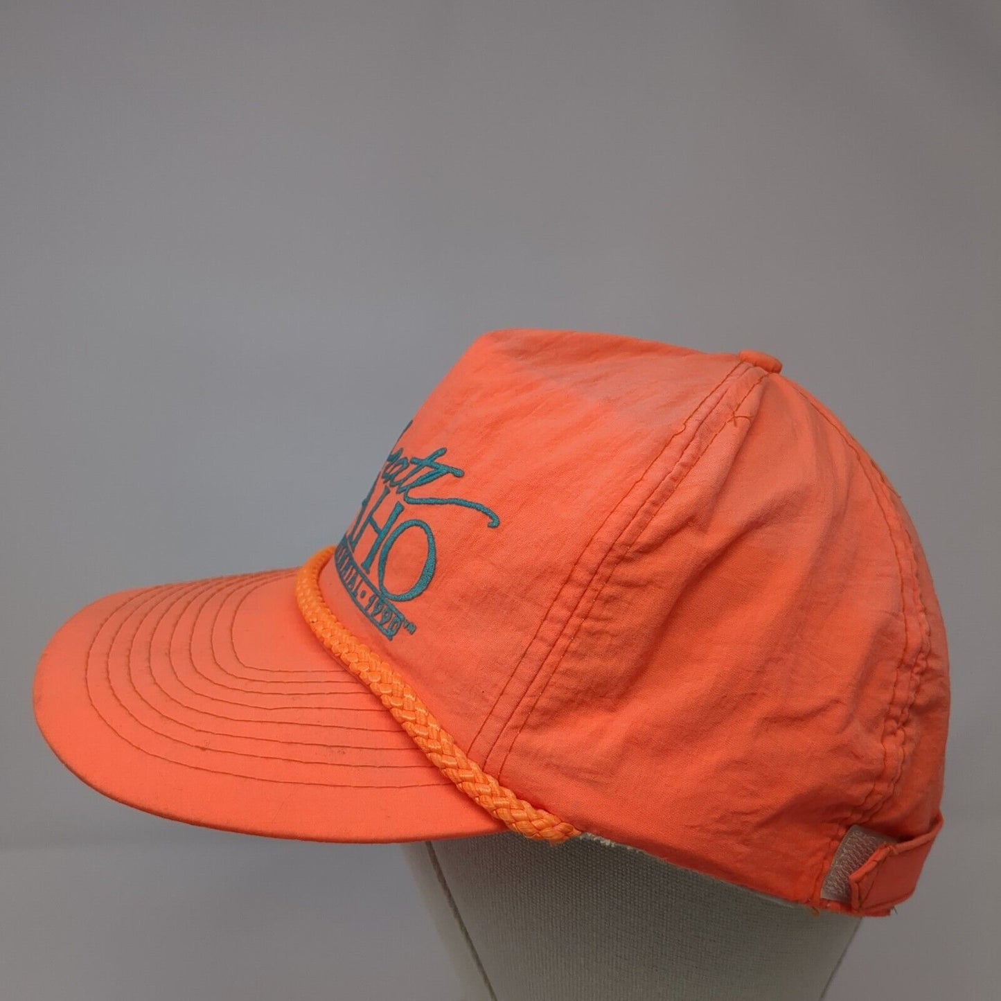 Celebrate Idaho 1890 Centennial 1990 Strapback Hat Orange 6 Panel Mohr's Rope