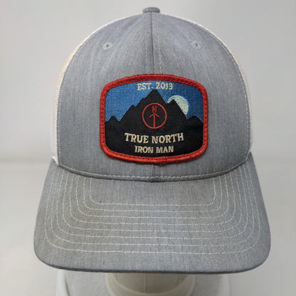 True North Iron Man Patch Snapback Mesh Back Trucker Hat Gray One Size