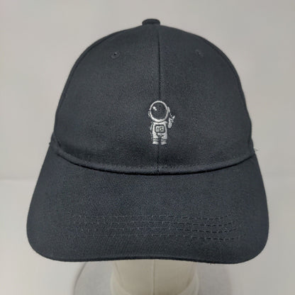 Astronaut Slideback Hat Black One Size Adjustable Embroidered 6 Panel