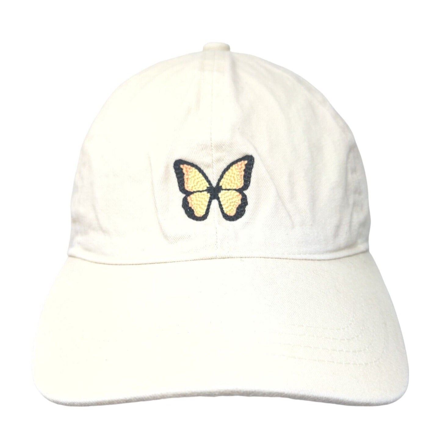 Butterfly Slideback Hat Brown Tan OSFM Embroidered Adjustable David and Young