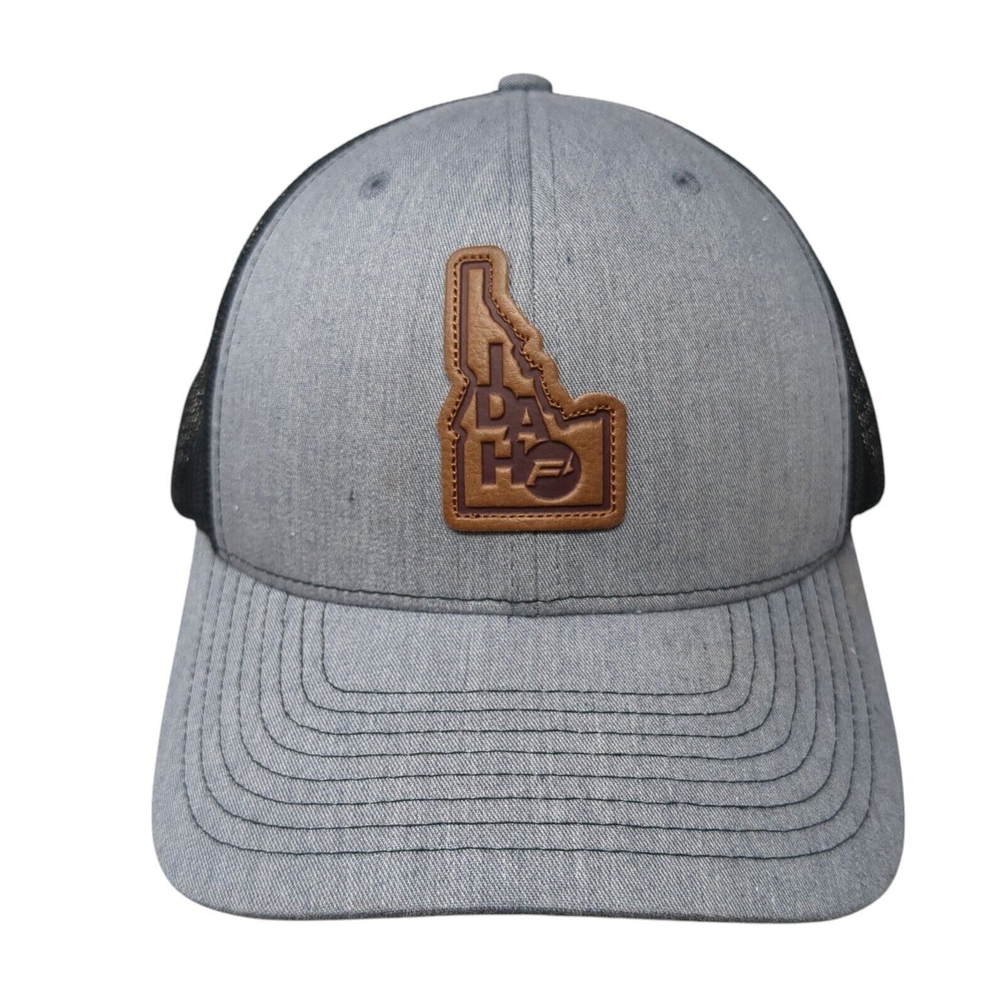 Idaho Snapback Trucker Hat Gray One Size Adjustable Mesh Back Fisherstech