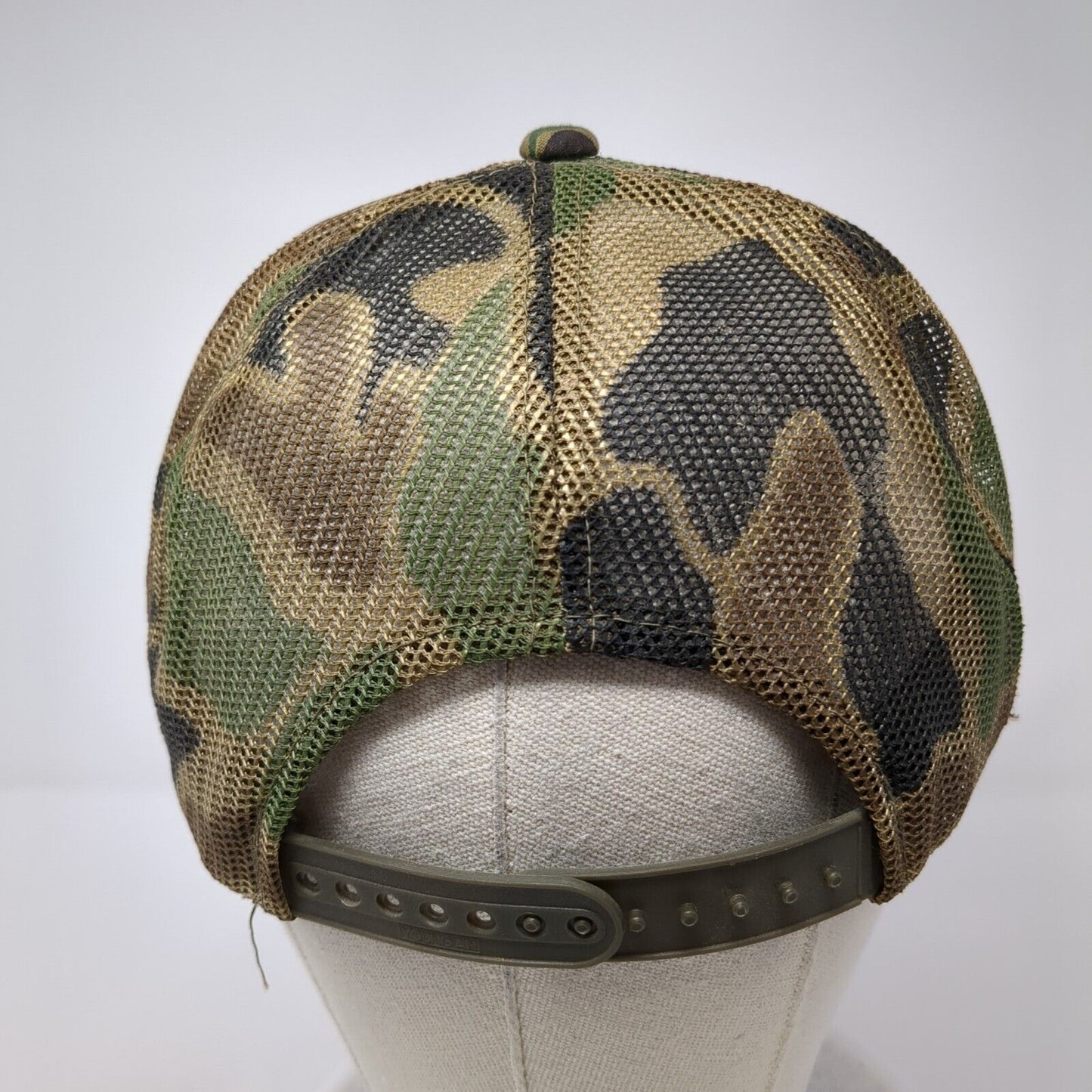 YoungAn Strapback Trucker Hat Camouflage One Size Adjustable Mesh Back Blank