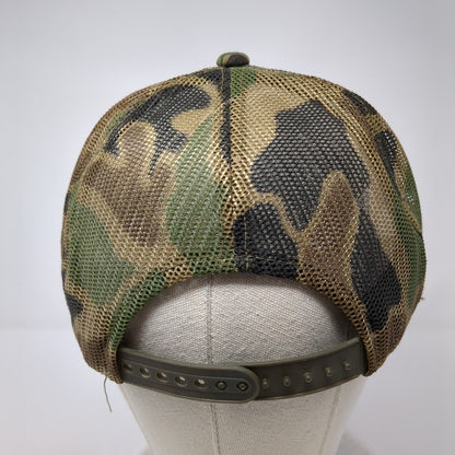 YoungAn Strapback Trucker Hat Camouflage One Size Adjustable Mesh Back Blank