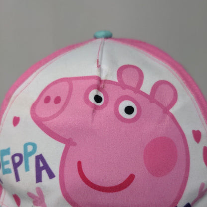 Peppa Pig Girl's Strapback Hat Pink Blue Graphic Size OSFM 100% Cotton