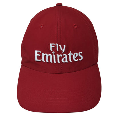 Fly Emirates Slideback Baseball Cap Red One Size Adjustable Embroidered 6 Panel