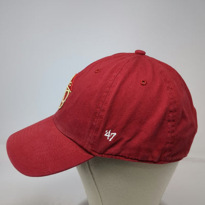 '47 San Francisco 49ers NFL Red One Size Strapback Cap Hat Shield Logo Cotton