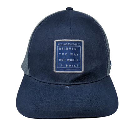 We Stand Together To Reinvent The Way Our World Is Built Trucker Hat Blue OSFA