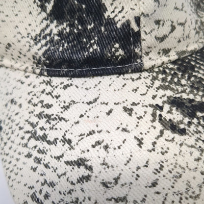 Free Press Baseball Cap White One Size Snakeskin Print Allover Hat Strapback