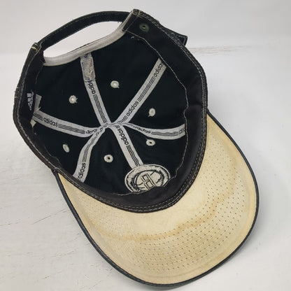 Brooklyn Nets NBA Adidas Cap Black One Size Hat Slideback Contrast Stitching