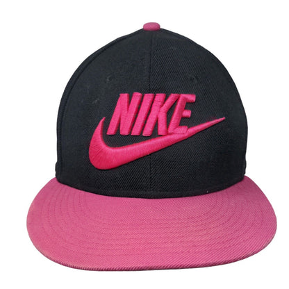 Nike Snapback Hat Black OSFM Adjustable Embroidered Swoosh Logo 6 Panel