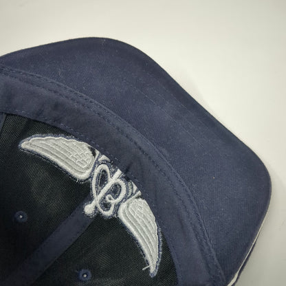 Breitling Baseball Cap Blue OSFM Embroidered Logo Winged Anchor Strapback Hat