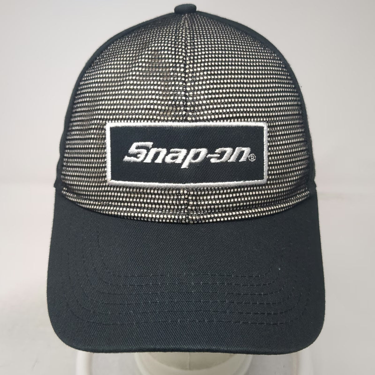 Snap-on Baseball Cap Black One Size Mesh Back Hat Logo Patch Official Licensed