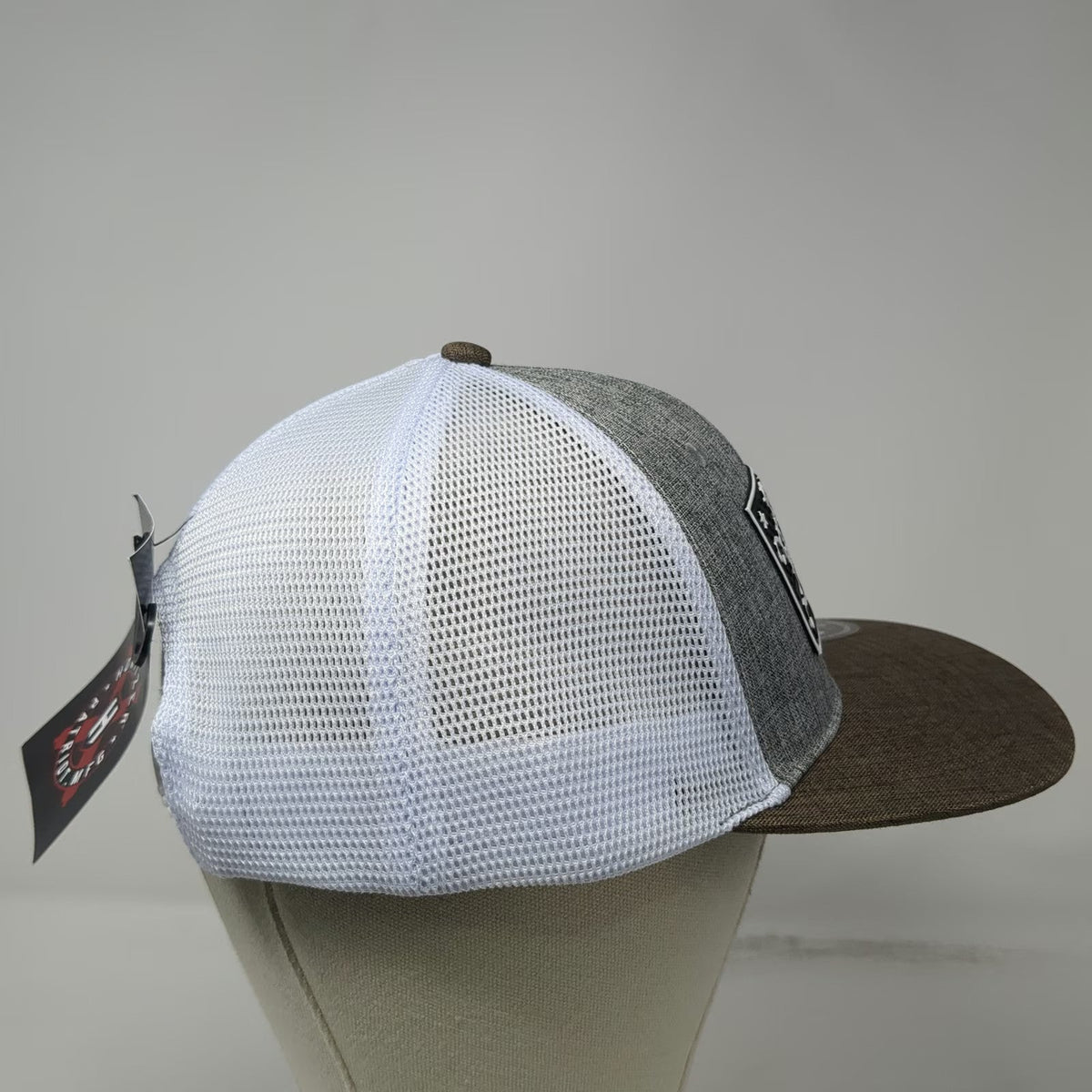Howitzer Trucker Hat Gray One Size We the People Mesh Flat Brim Patriot MFG Hat