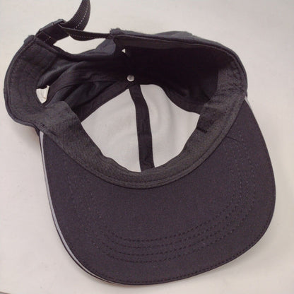 Unbranded Strapback Hat Black OSFA Adjustable 6 Panel Solid Outdoor