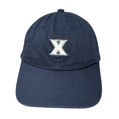 Letter X Strapback Hat Blue One Size Adjustable Outdoor Cap 6 Panel