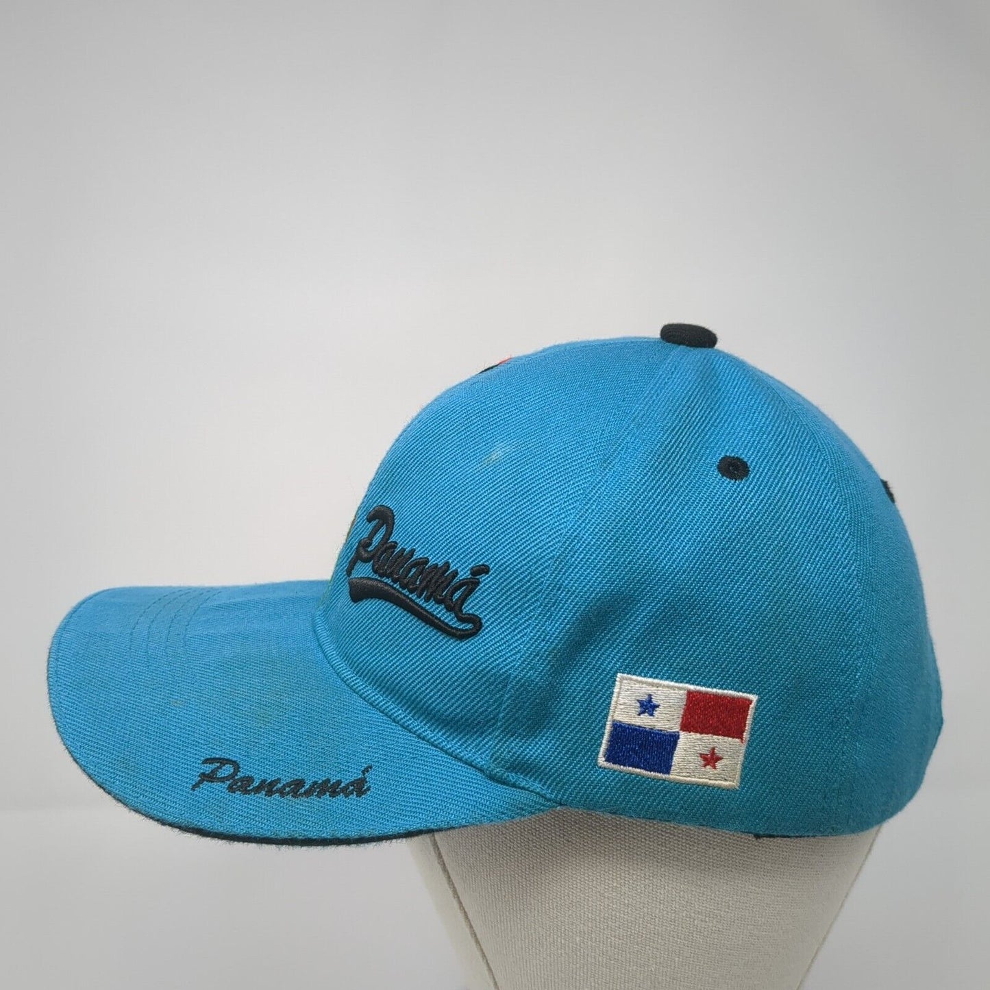 Panaman Strapback Hat Blue One Size Adjustable Embroidered Parrot Mega Sport