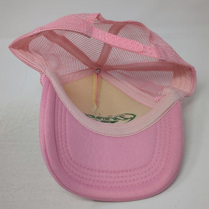 Pink Trucker Hat One Size Day Drinking Graphic Mesh Snapback Foam Crown Cap