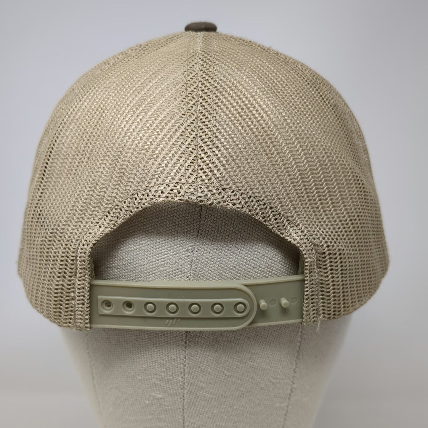 Yupoong Trucker Hat Brown OSFM Mesh Snapback Aquidneck Island Land Trust Logo