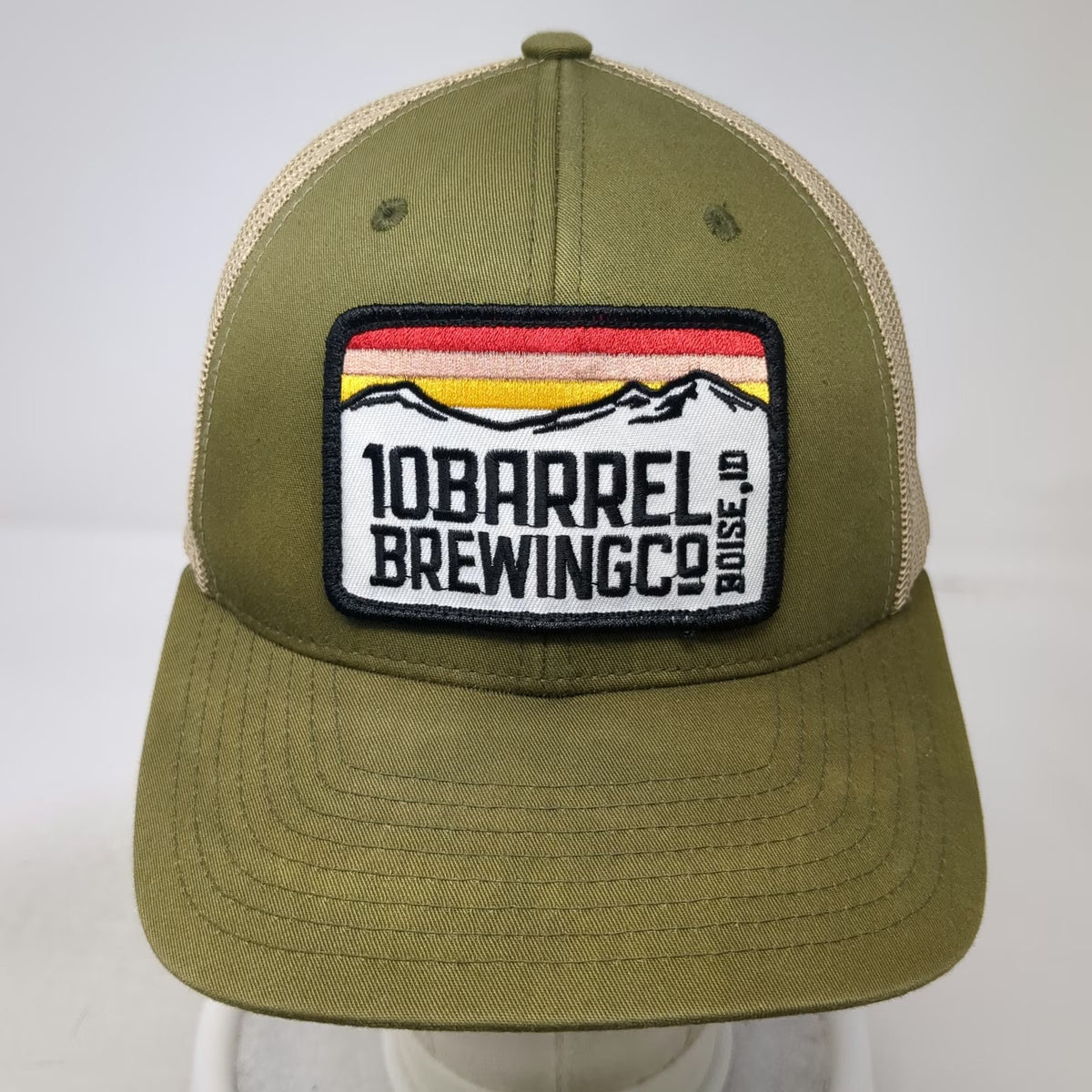 Yupoong 10 Barrel Brewing Co Boise ID Trucker Hat Green One Size Mesh Mountain