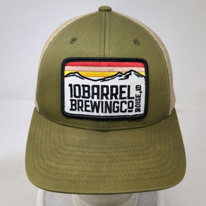 Yupoong 10 Barrel Brewing Co Boise ID Trucker Hat Green One Size Mesh Mountain