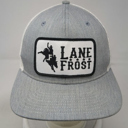 Richardson Trucker Hat Gray One Size Rodeo Bull Rider Lane Frost Patch 112 Snap