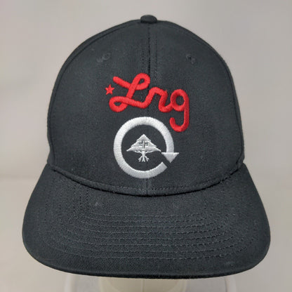 LRG Lifted Research Group Snapback Hat Black OSFM Adjustable Embroidered 6 Panel