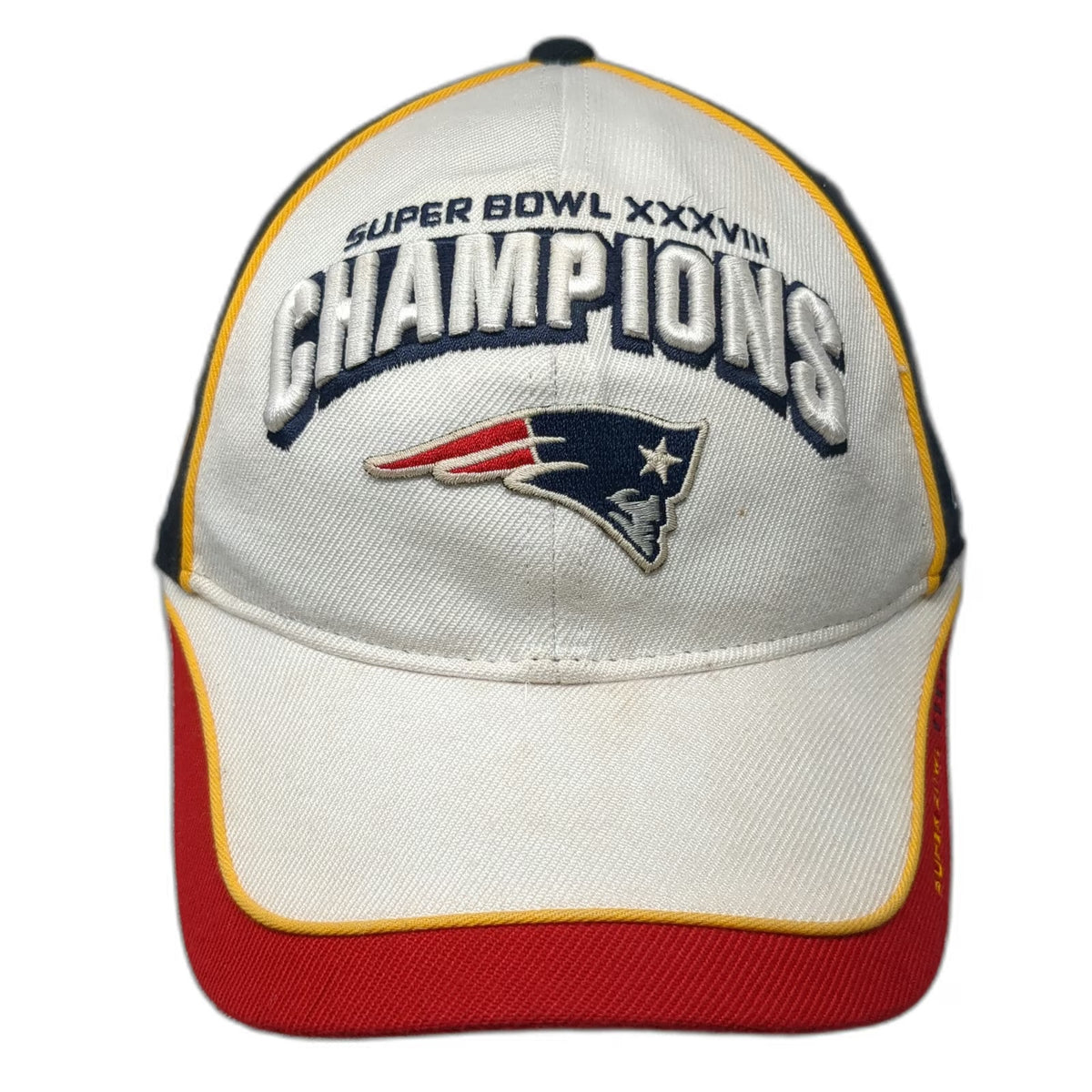 Reebok New England Patriots NFL White One Size Super Bowl XXXVIII Champions Hat
