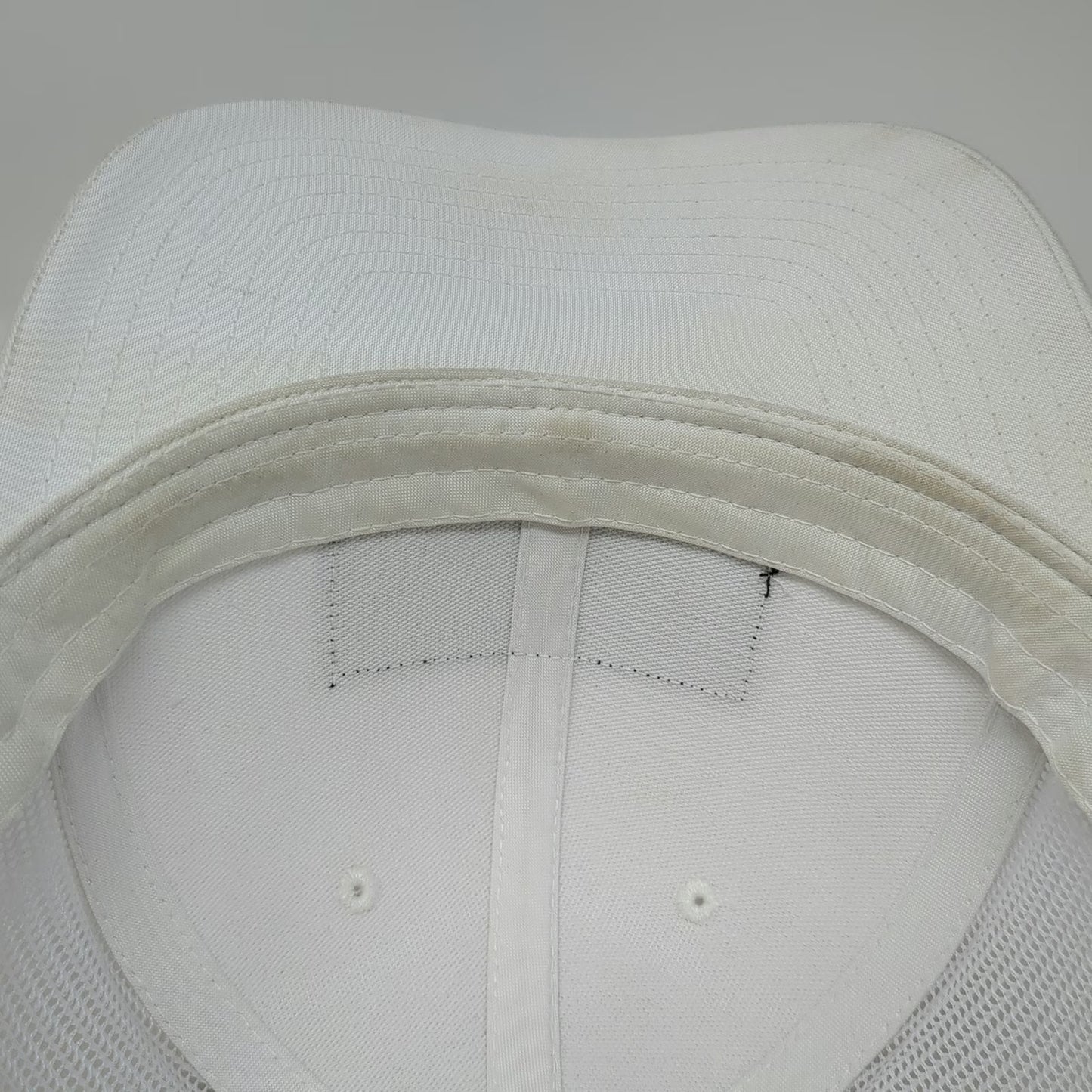 Yupoong Trucker Hat White One Size Rubrik Mountain Patch Mesh Snapback Graphic