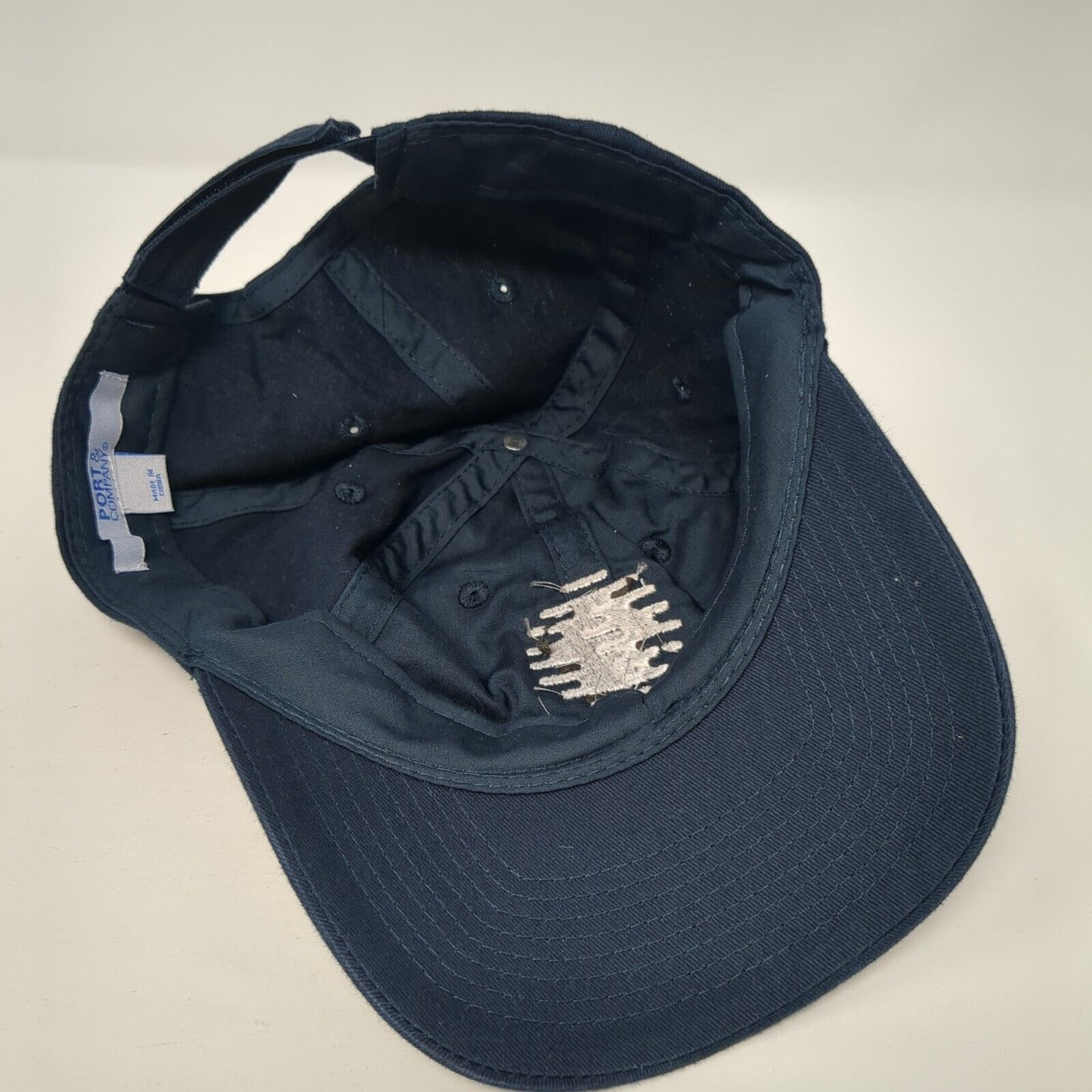 One Stone Strapback Hat Blue One Size Adjustable Embroidered Port & Company
