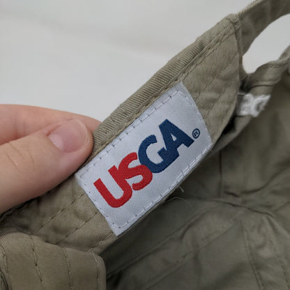 US Open Merion 2013 Slideback Hat Tan OS Adjustable Embroidered USGA Member