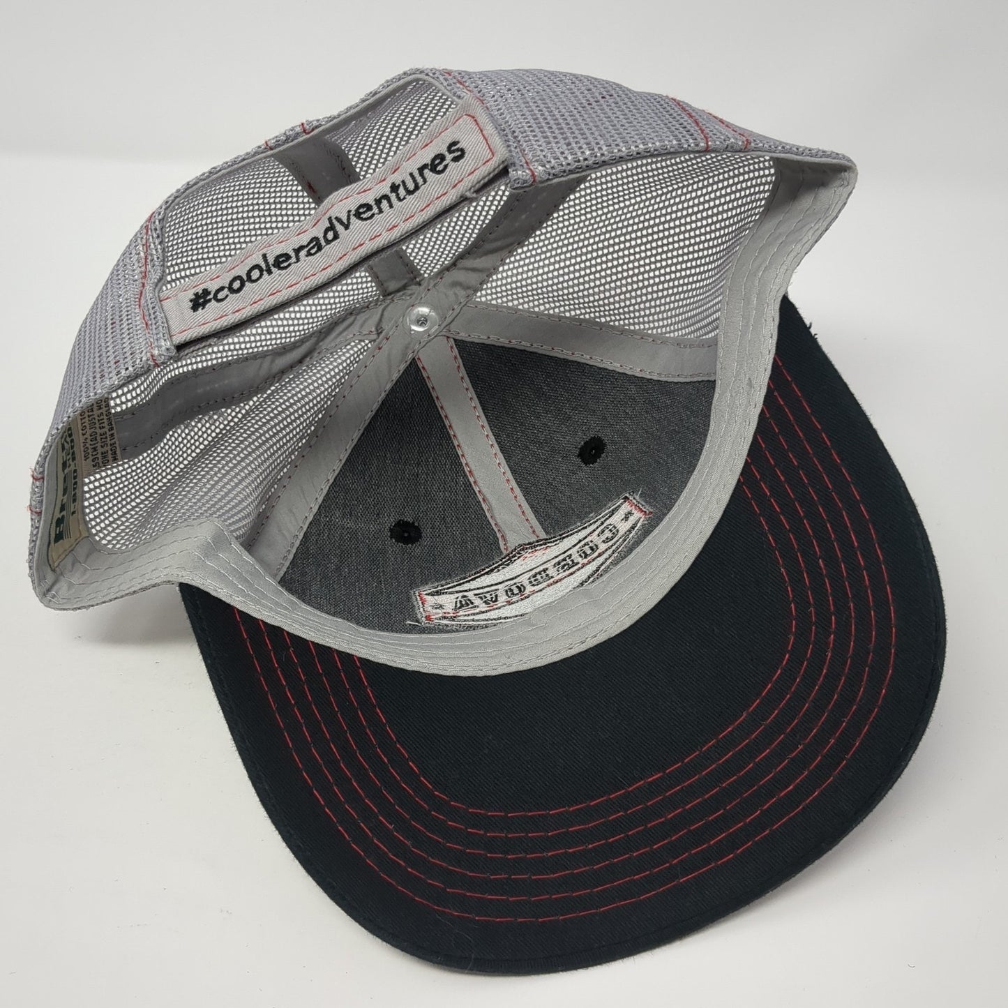 Cordova Strapback Trucker Hat Black One Size Embroidered Mesh Back