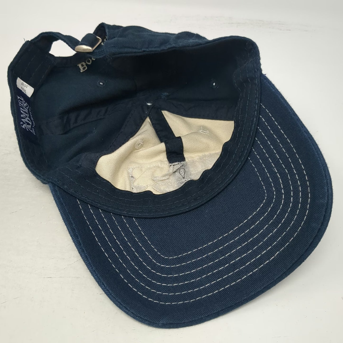 Samuel Adams Baseball Cap Blue One Size Patch Boston MA Slideback Beer Logo Hat