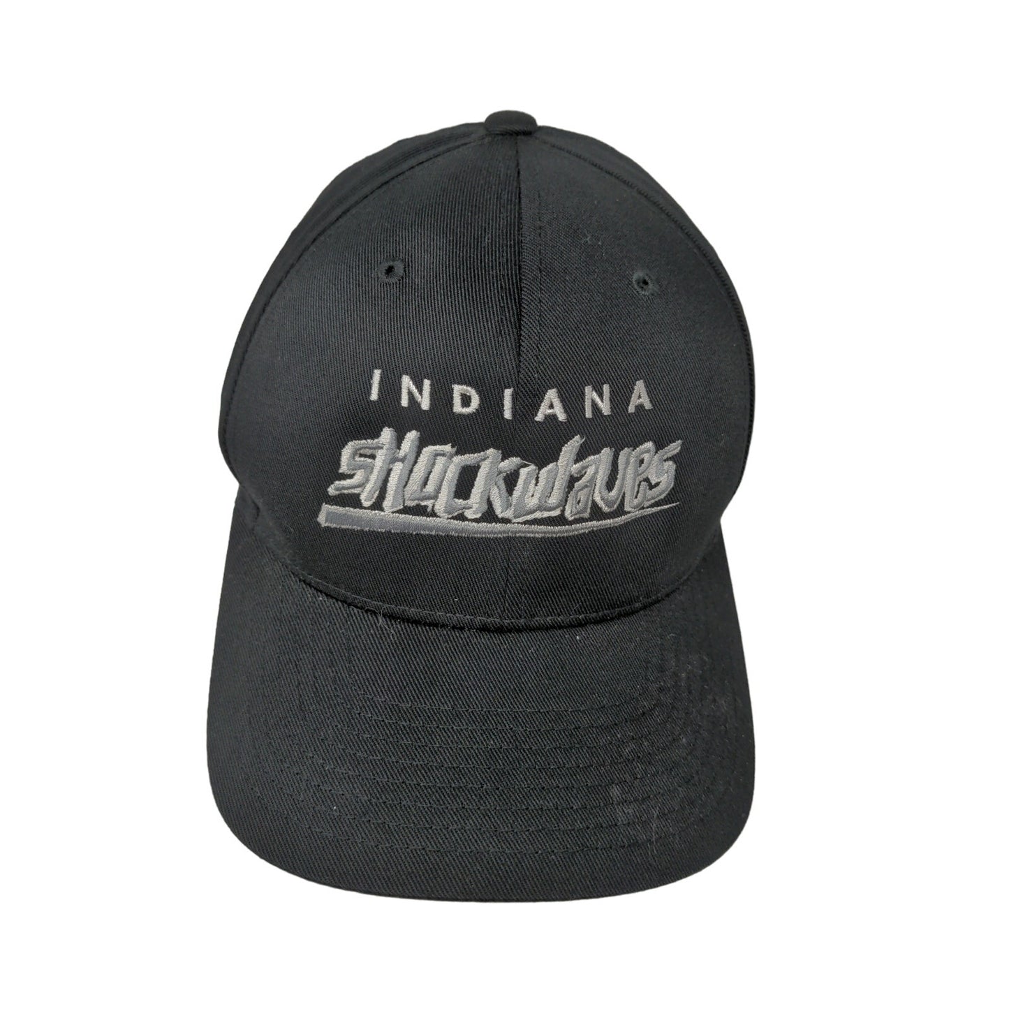 Indiana Shockwaves FlexFit Hat Size S-M Black Embroidered Spell Out