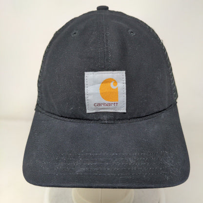 Carhartt Snapback Mesh Back Trucker Hat Black OSFA Adjustable 6 Panel