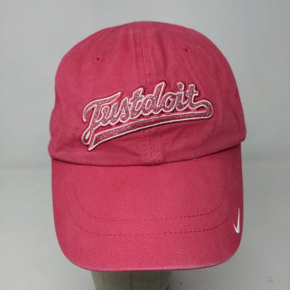 Nike Women's Strapback Hat Pink Size OSFA Embroidered Just Do It Logo Swoosh