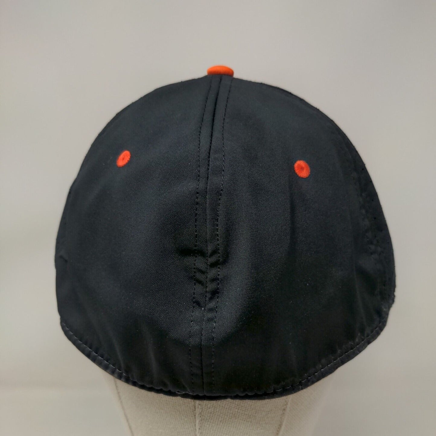 The Game Pro Fitted Hat Orange White Size XL Embroidered A Logo A-Flex