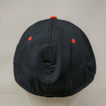 The Game Pro Fitted Hat Orange White Size XL Embroidered A Logo A-Flex